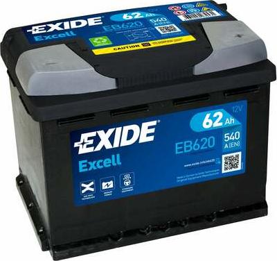 Exide EB620 - Стартерна акумуляторна батарея, АКБ avtolavka.club