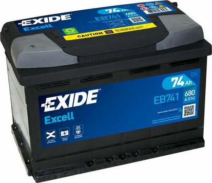 Exide EB741 - Стартерна акумуляторна батарея, АКБ avtolavka.club