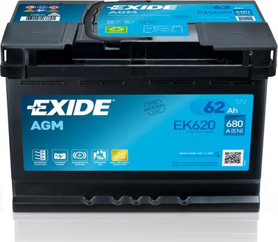 Exide EK620 - Стартерна акумуляторна батарея, АКБ avtolavka.club