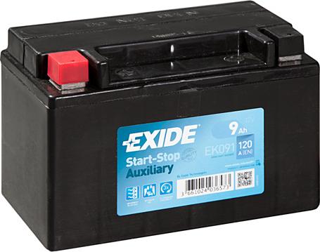 Exide EK091 - Стартерна акумуляторна батарея, АКБ avtolavka.club