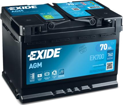 Exide EK700 - Стартерна акумуляторна батарея, АКБ avtolavka.club