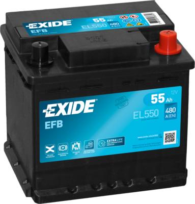 Exide EL550 - Стартерна акумуляторна батарея, АКБ avtolavka.club