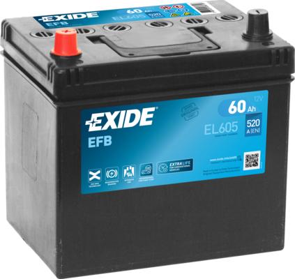 Exide EL605 - Стартерна акумуляторна батарея, АКБ avtolavka.club