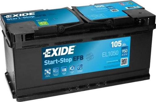 Exide EL1050 - Стартерна акумуляторна батарея, АКБ avtolavka.club