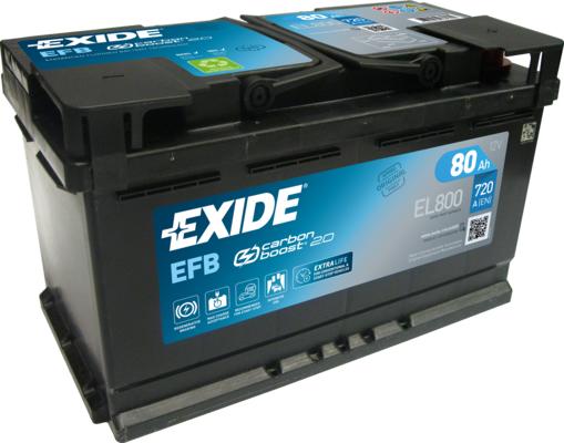 Exide EL800 - Стартерна акумуляторна батарея, АКБ avtolavka.club