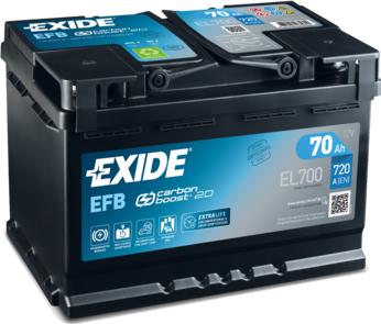 Exide EL700 - Стартерна акумуляторна батарея, АКБ avtolavka.club