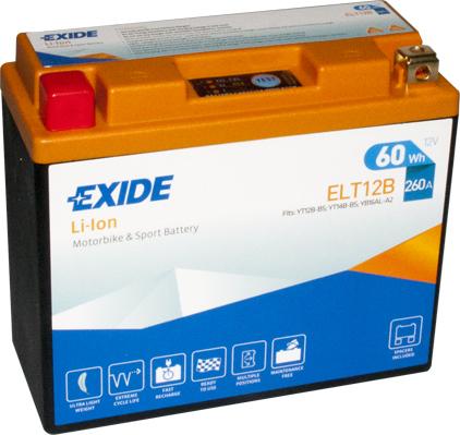 Exide ELT12B - Стартерна акумуляторна батарея, АКБ avtolavka.club