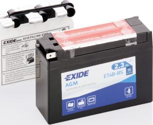 Exide ET4B-BS - Стартерна акумуляторна батарея, АКБ avtolavka.club