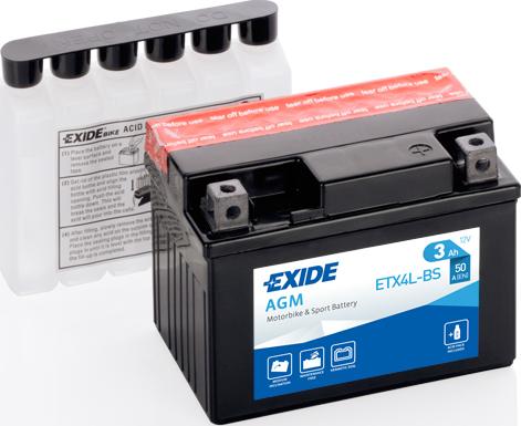 Exide ETX4L-BS - Стартерна акумуляторна батарея, АКБ avtolavka.club