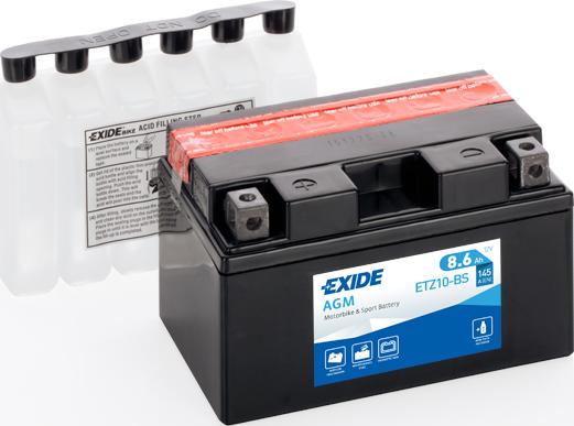 Exide ETZ10-BS - Стартерна акумуляторна батарея, АКБ avtolavka.club