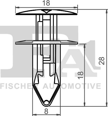 FA1 12-20004.5 - Зажим, молдинг / захисна накладка avtolavka.club