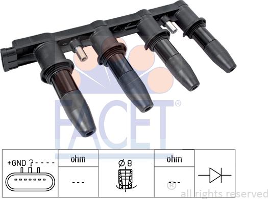 FACET 9.6445 - Котушка запалювання avtolavka.club