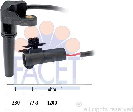 FACET 9.0617 - Датчик частоти обертання, автоматична коробка передач avtolavka.club