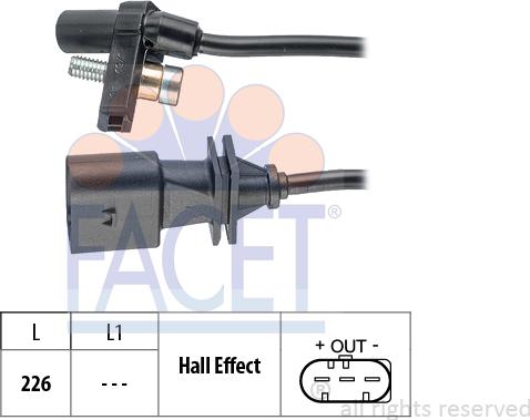 FACET 9.0759 - Датчик імпульсів, колінчастий вал avtolavka.club