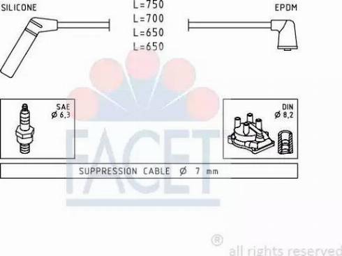 FACET 4.9420 - Комплект проводів запалювання avtolavka.club