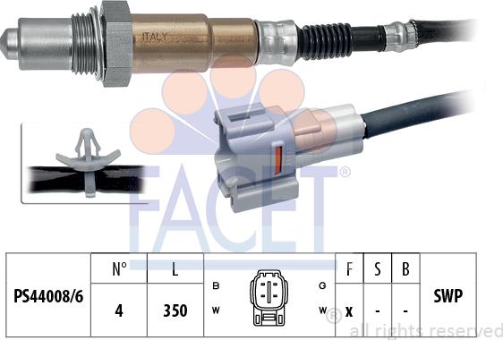 FACET 10.8091 - Лямбда-зонд, датчик кисню avtolavka.club