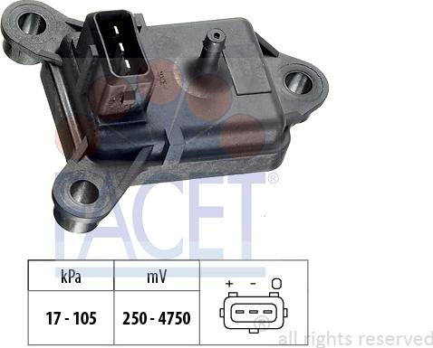 FACET 10.3003 - Датчик тиску повітря, висотний коректор avtolavka.club