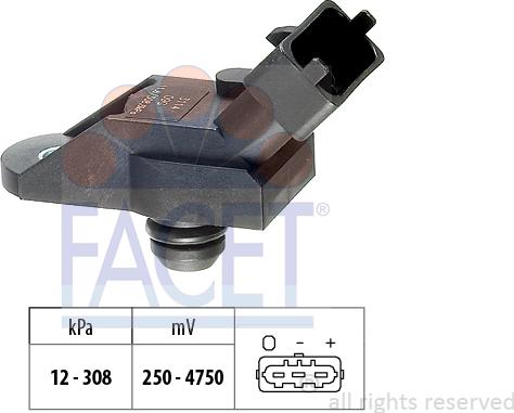 FACET 10.3114 - Датчик тиску повітря, висотний коректор avtolavka.club