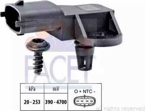 FACET 10.3176 - Датчик тиску, підсилювач гальмівної системи avtolavka.club
