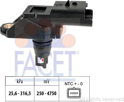 FACET 10.3335 - Датчик тиску повітря, висотний коректор avtolavka.club