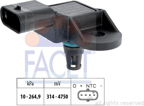 FACET 10.3242 - Датчик тиску повітря, висотний коректор avtolavka.club