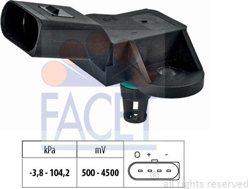 FACET 10.3280 - Датчик тиску, підсилювач гальмівної системи avtolavka.club