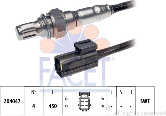 FACET 10.7627 - Лямбда-зонд, датчик кисню avtolavka.club