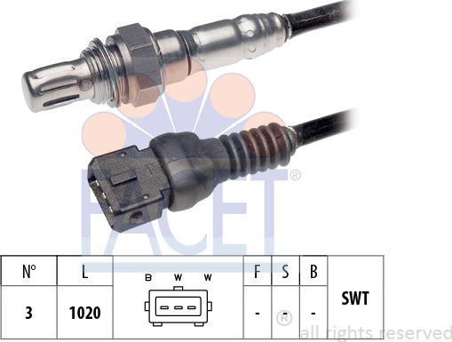 FACET 10.7045 - Лямбда-зонд, датчик кисню avtolavka.club