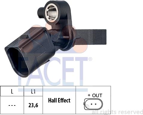 FACET 21.0013 - Датчик ABS, частота обертання колеса avtolavka.club