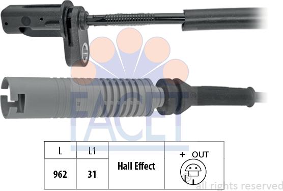 FACET 21.0077 - Датчик ABS, частота обертання колеса avtolavka.club