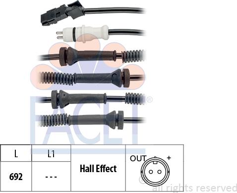 FACET 21.0149 - Датчик ABS, частота обертання колеса avtolavka.club