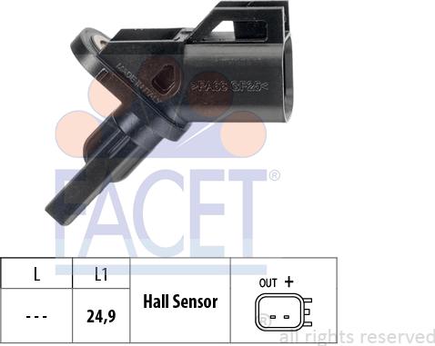 FACET 21.0181 - Датчик ABS, частота обертання колеса avtolavka.club