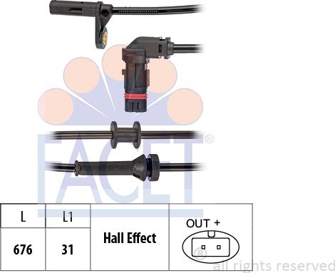 FACET 21.0187 - Датчик ABS, частота обертання колеса avtolavka.club