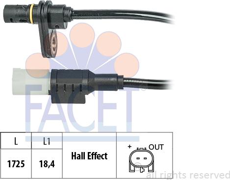 FACET 21.0243 - Датчик ABS, частота обертання колеса avtolavka.club