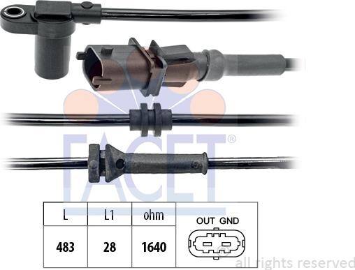 FACET 21.2048 - Датчик ABS, частота обертання колеса avtolavka.club