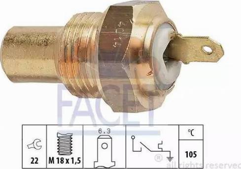 FACET 7.4014 - Датчик, температура охолоджуючої рідини avtolavka.club