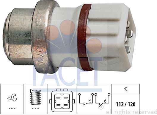 FACET 7.4107 - Датчик, температура охолоджуючої рідини avtolavka.club