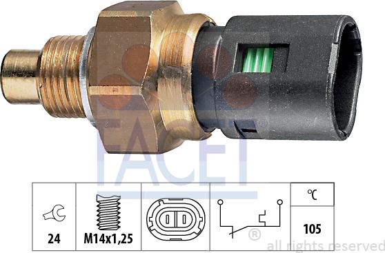 FACET 7.4126 - Датчик, температура охолоджуючої рідини avtolavka.club