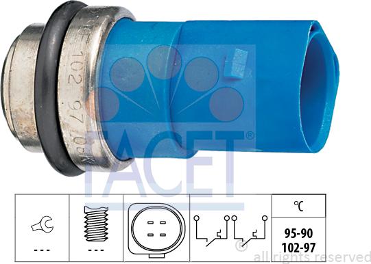 FACET 7.5692 - Термовимикач, вентилятор радіатора / кондиціонера avtolavka.club
