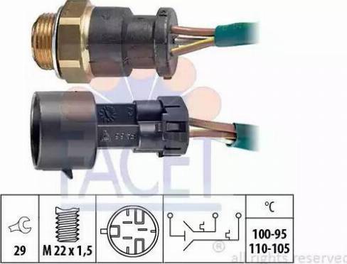FACET 7.5633 - Термовимикач, вентилятор радіатора / кондиціонера avtolavka.club