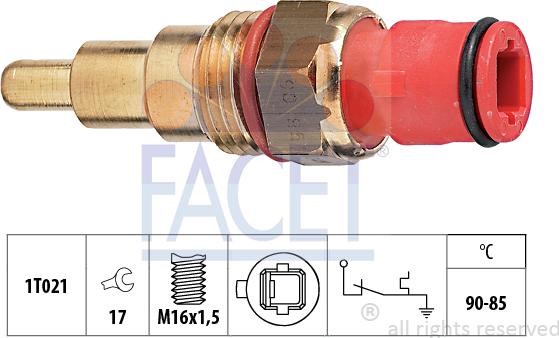 FACET 7.5070 - Термовимикач, вентилятор радіатора / кондиціонера avtolavka.club