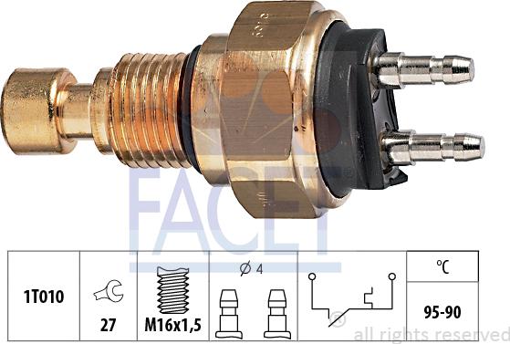 FACET 7.5139 - Термовимикач, вентилятор радіатора / кондиціонера avtolavka.club
