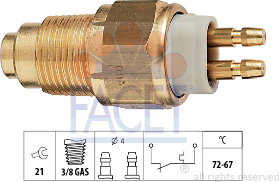 FACET 7.5125 - Термовимикач, вентилятор радіатора / кондиціонера avtolavka.club