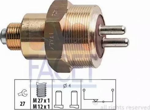 FACET 7.6101 - Датчик, контактний перемикач, фара заднього ходу avtolavka.club