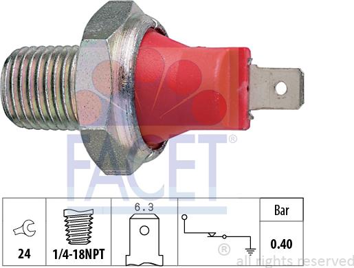 FACET 7.0032 - Датчик, тиск масла avtolavka.club