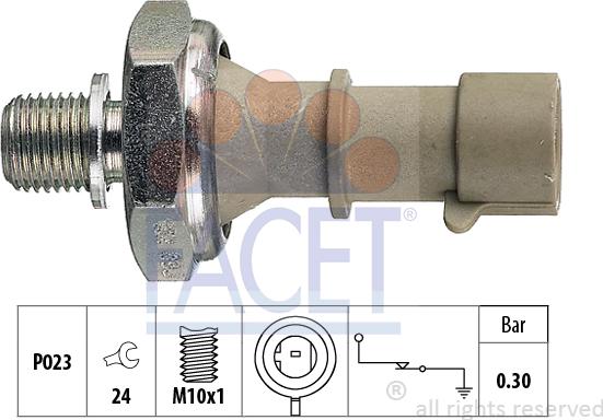 FACET 7.0162 - Датчик, тиск масла avtolavka.club