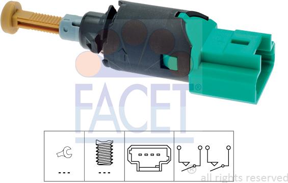 FACET 7.1335 - Вимикач, привід зчеплення (Tempomat) avtolavka.club