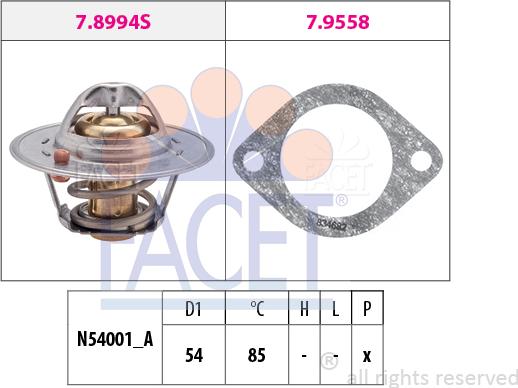 FACET 7.8994 - Термостат, охолоджуюча рідина avtolavka.club