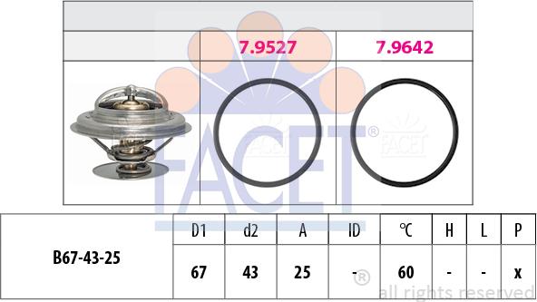 FACET 7.8981 - Термостат, охолоджуюча рідина avtolavka.club