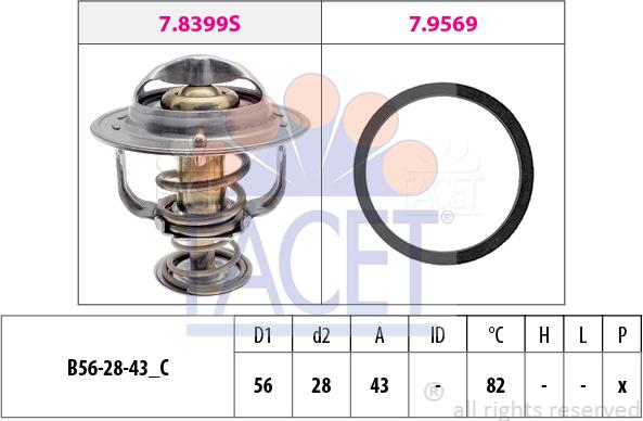 FACET 7.8444 - Термостат, охолоджуюча рідина avtolavka.club